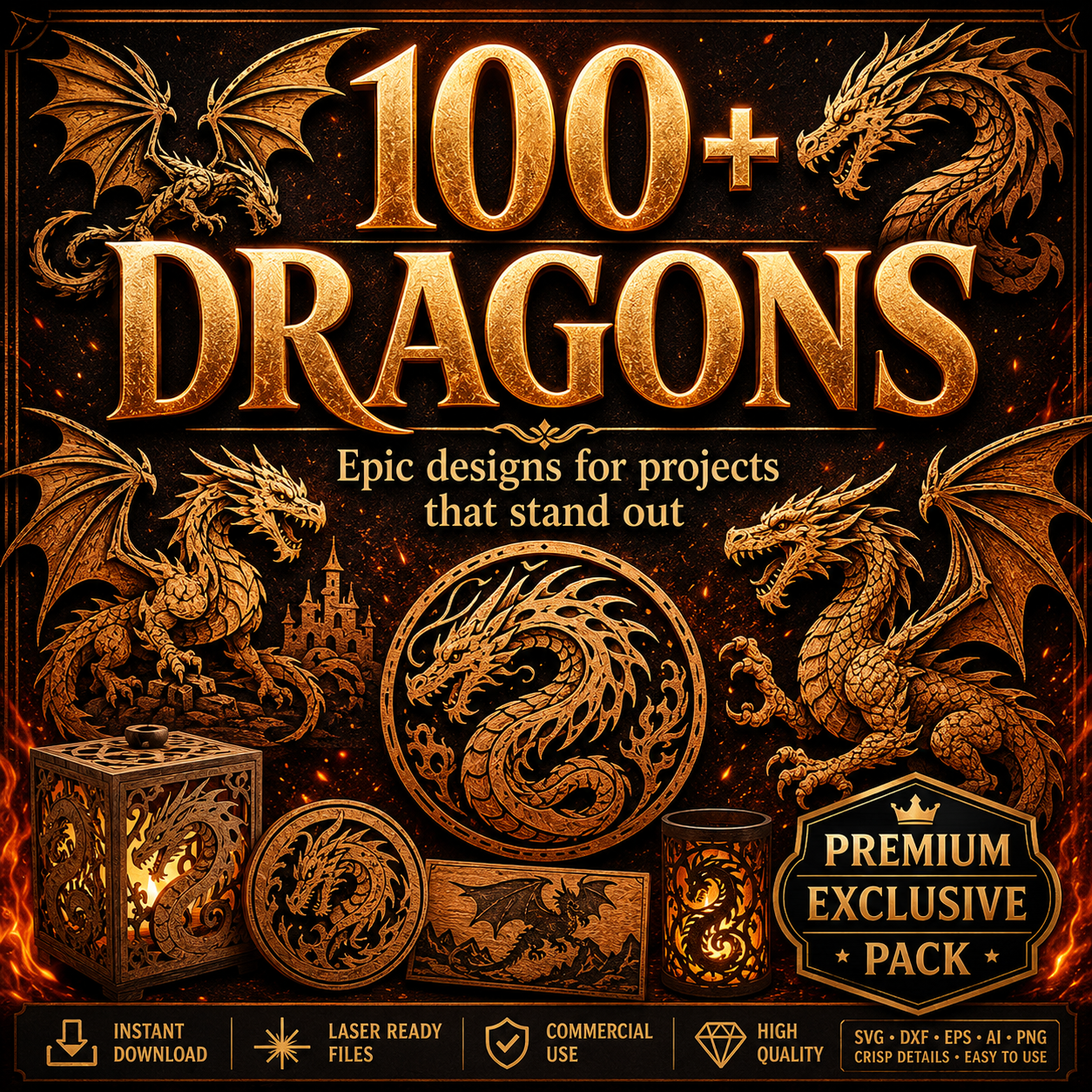 🐉 100 Premium Dragon Designs