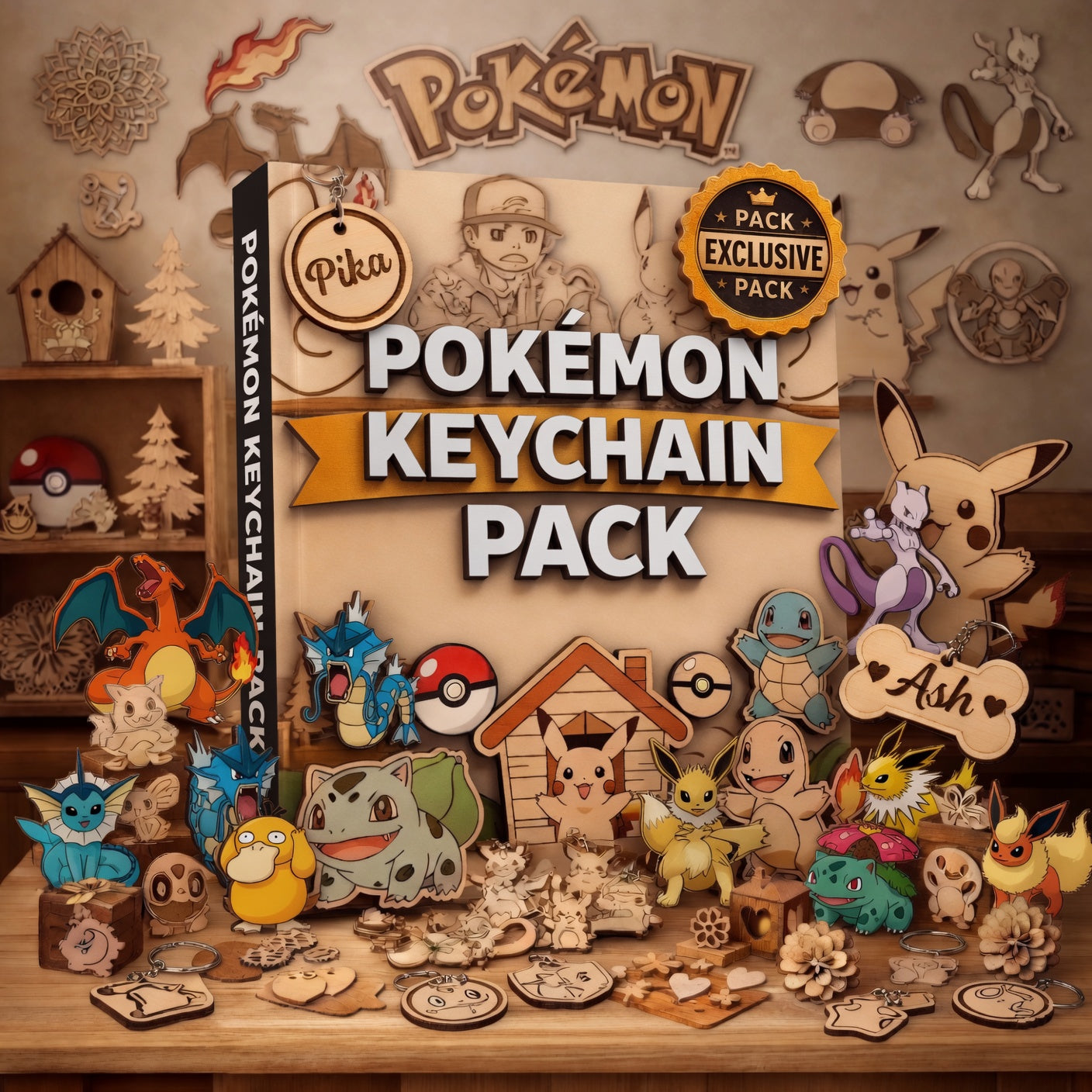 ⭐ Pokémon Keychain Design Pack